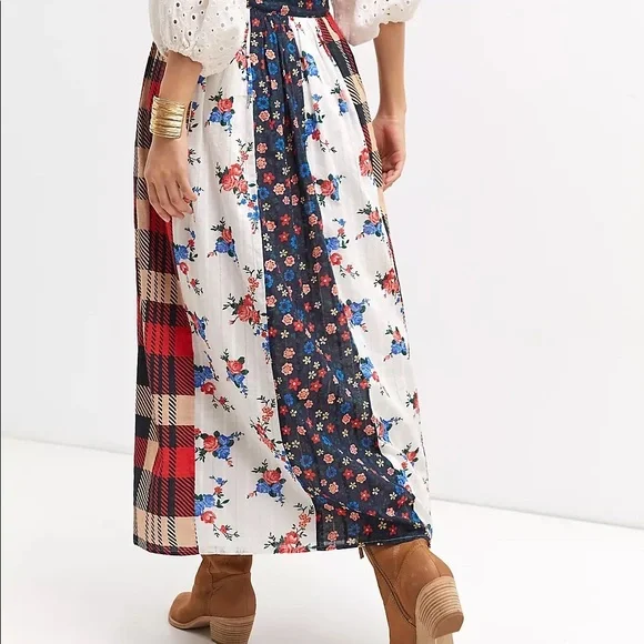 Anthropologie Let Me Be Contrast Maxi Skirt; NWT - Picture 2 of 3